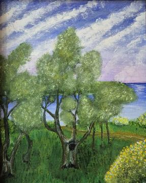 Oljke (Akril-platno - 40x50) Franc Smrkolj